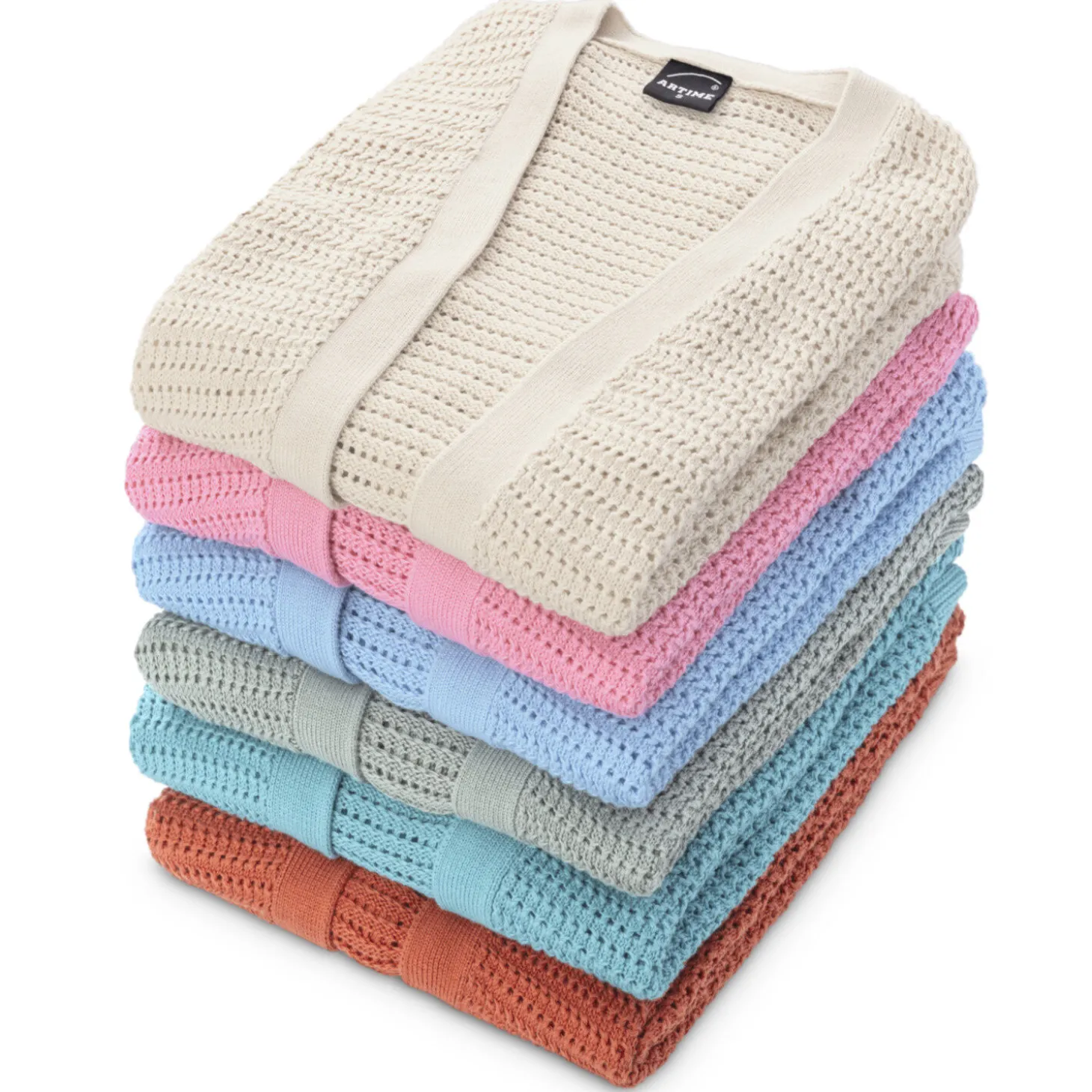 Damen-Strickjacke mit Ajourmuster von Artime