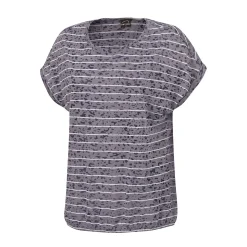 Damen-T-Shirt in Burnout-Optik und mit Streifen