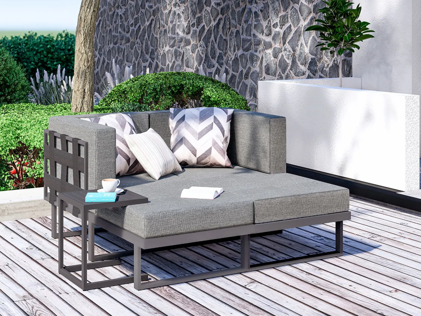 Daybed Sarah 2 Loveaseats mit Beistelltisch