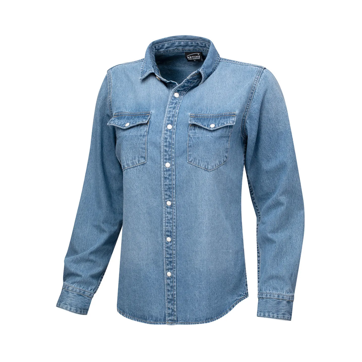 Denim Shirt für Damen blue bleached