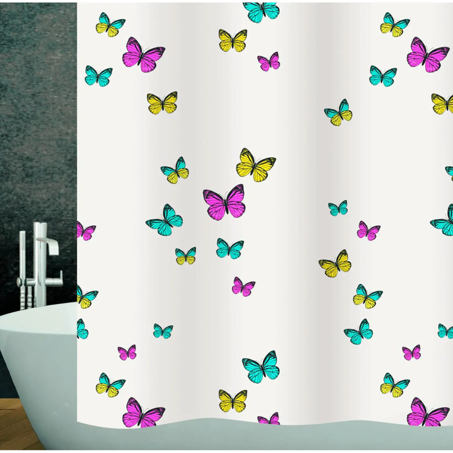 diaqua Duschvorhang Textil Papillon