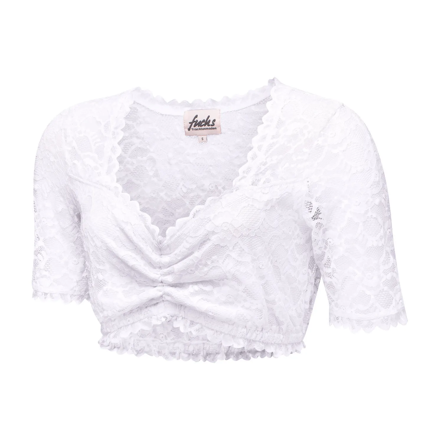 Dirndlbluse mit wunderschönen Spitzenärmeln