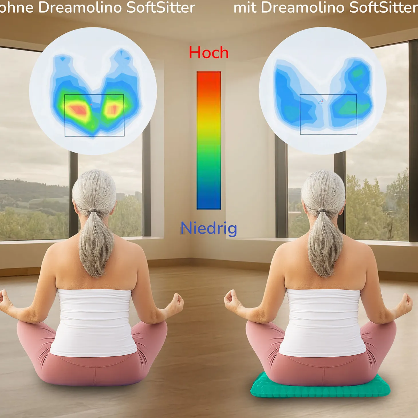 Dreamolino SoftSitter Sitzkissen mit Wabenstruktur