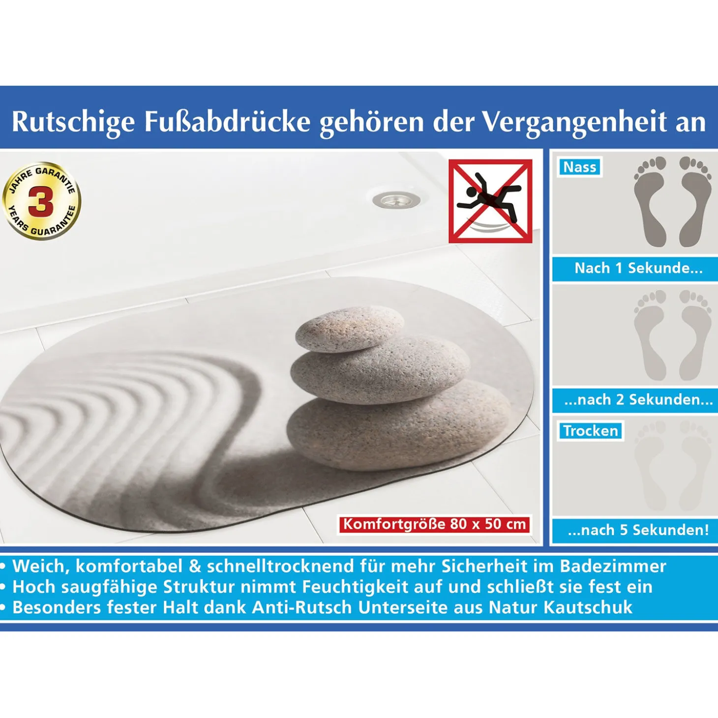 Dusch- und Badematte Zen