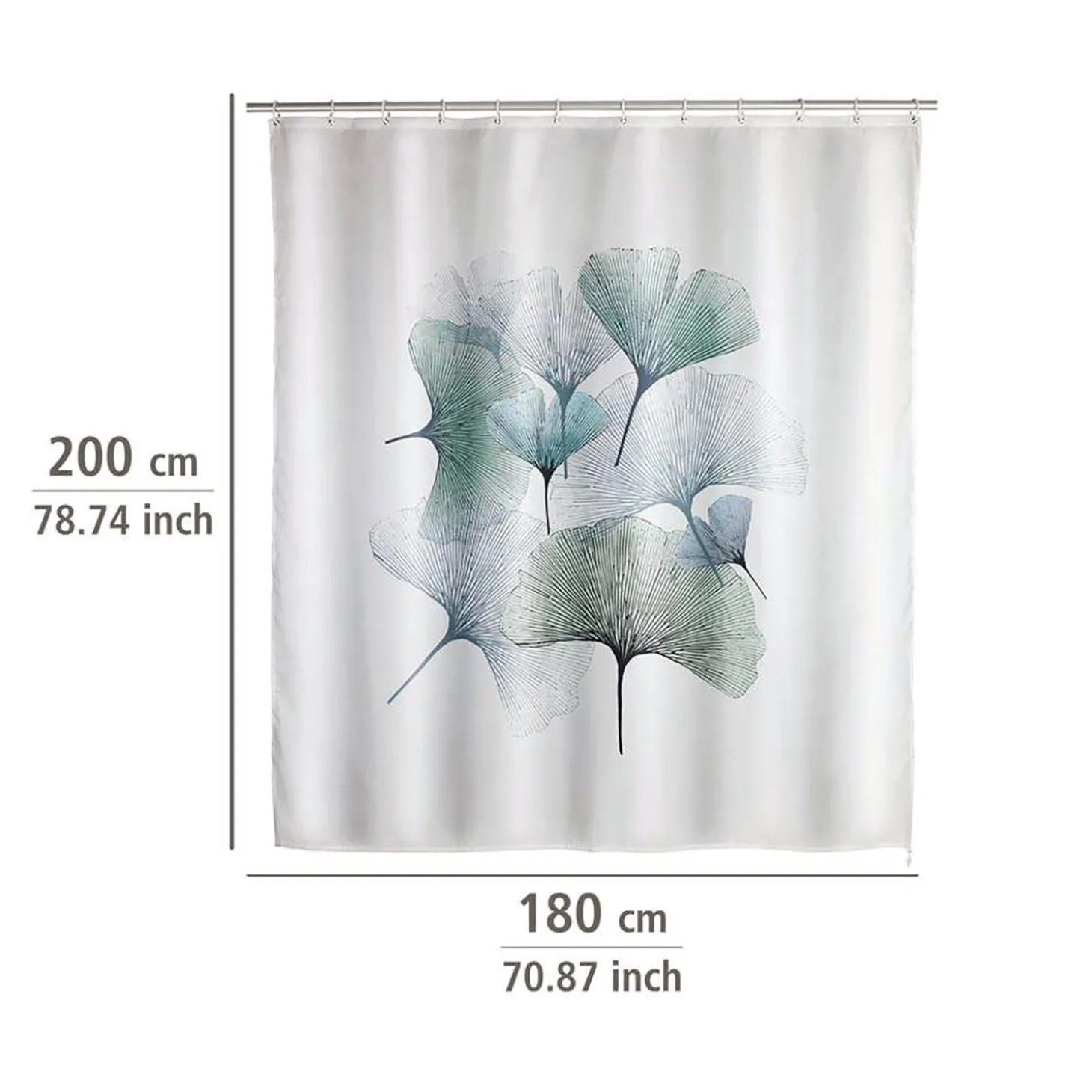 Duschvorhang Ginkgo, Anti-Schimmel