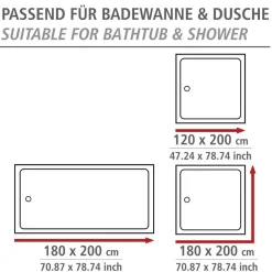 Duschvorhang Katze braun-weiss