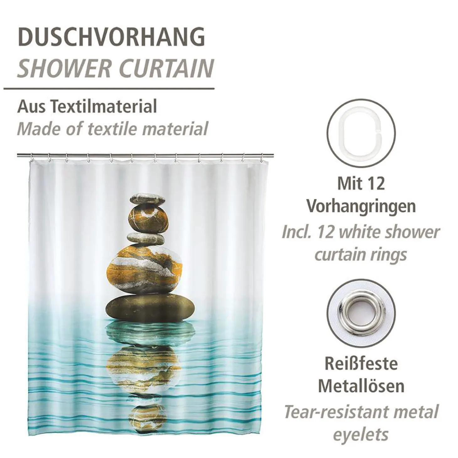 Duschvorhang Meditation