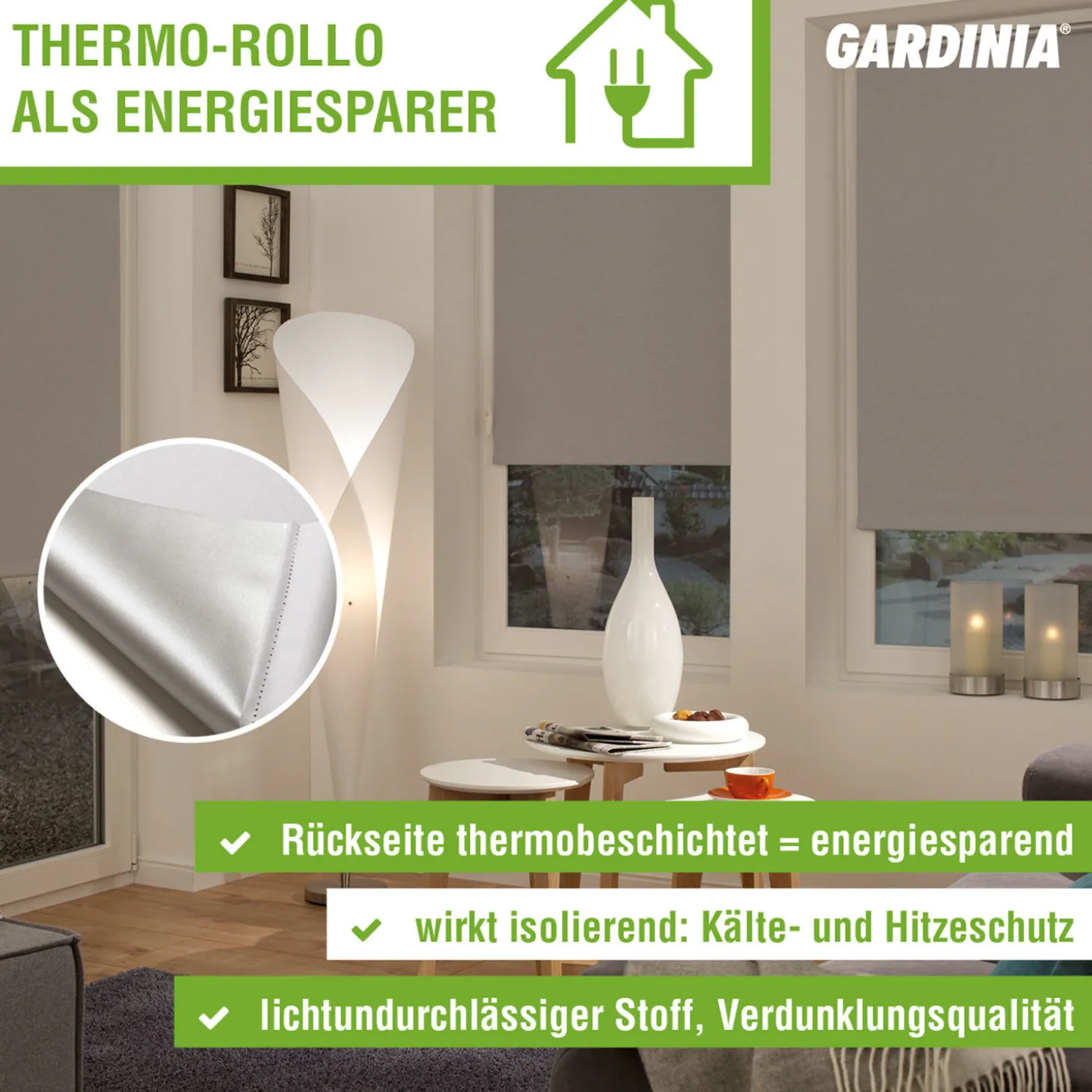 EASYFIX-Rollo THERMO mit Verdunkelung