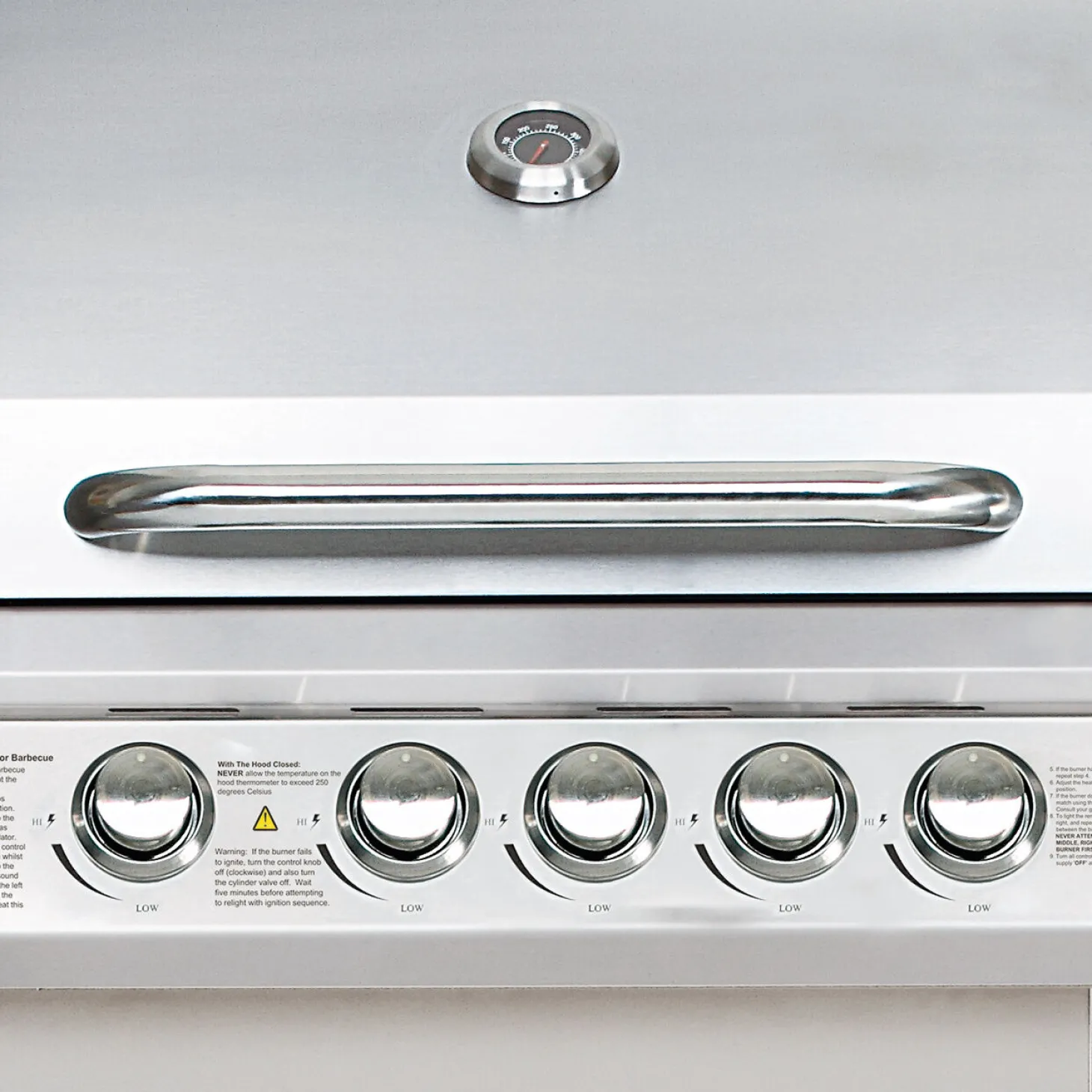 Edelstahl Gasgrill mit 4+1 Brenner