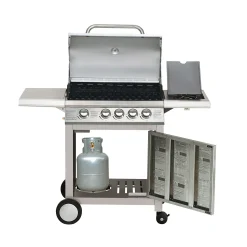 Edelstahl Gasgrill mit 4+1 Brenner