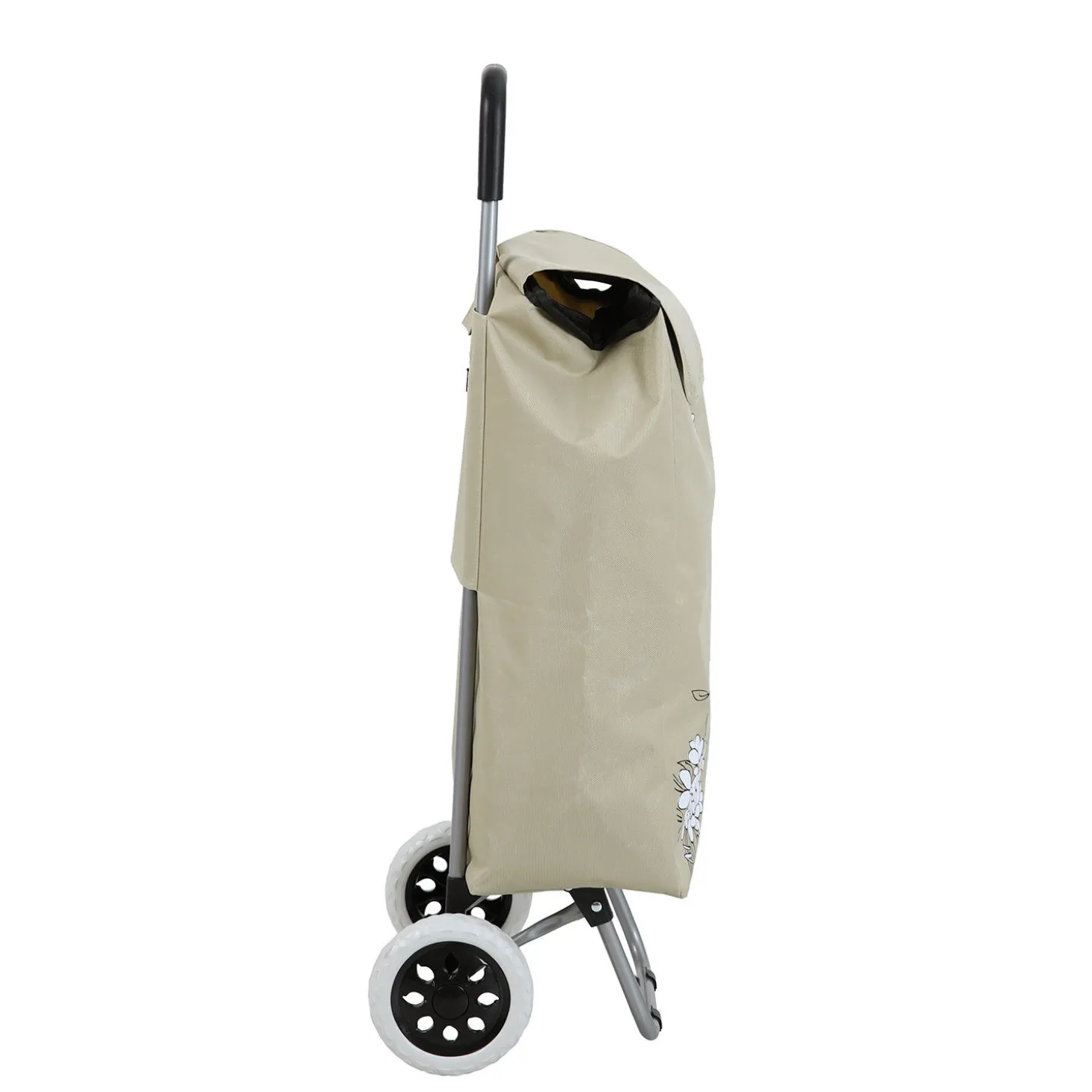 Einkaufstrolley sand mit Blumenmuster