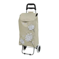 Einkaufstrolley sand mit Blumenmuster