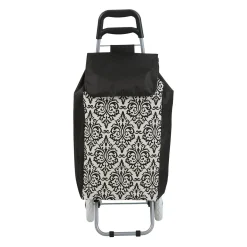 Einkaufstrolley schwarz-weiss mit Ornamentmuster