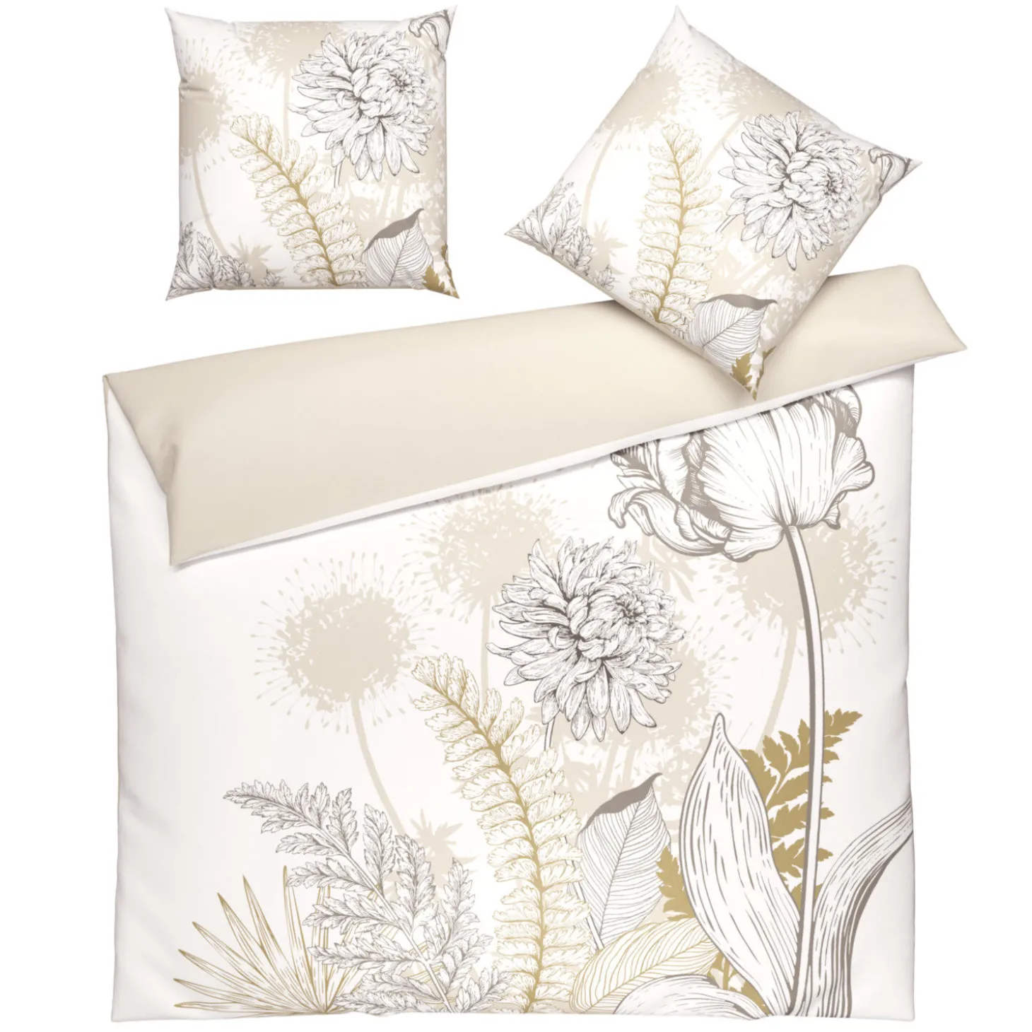 Elegante Bettwäsche mit floralen Mustern