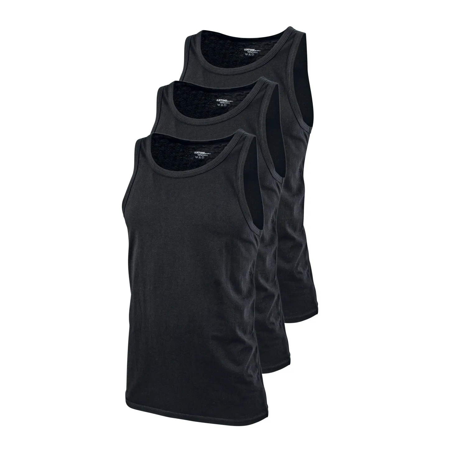 3er Pack Herren Unterhemden Baumwolle