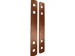 2er-Set Verbindungsstücke für Kaminholzregal Modular, Metall Naturrost