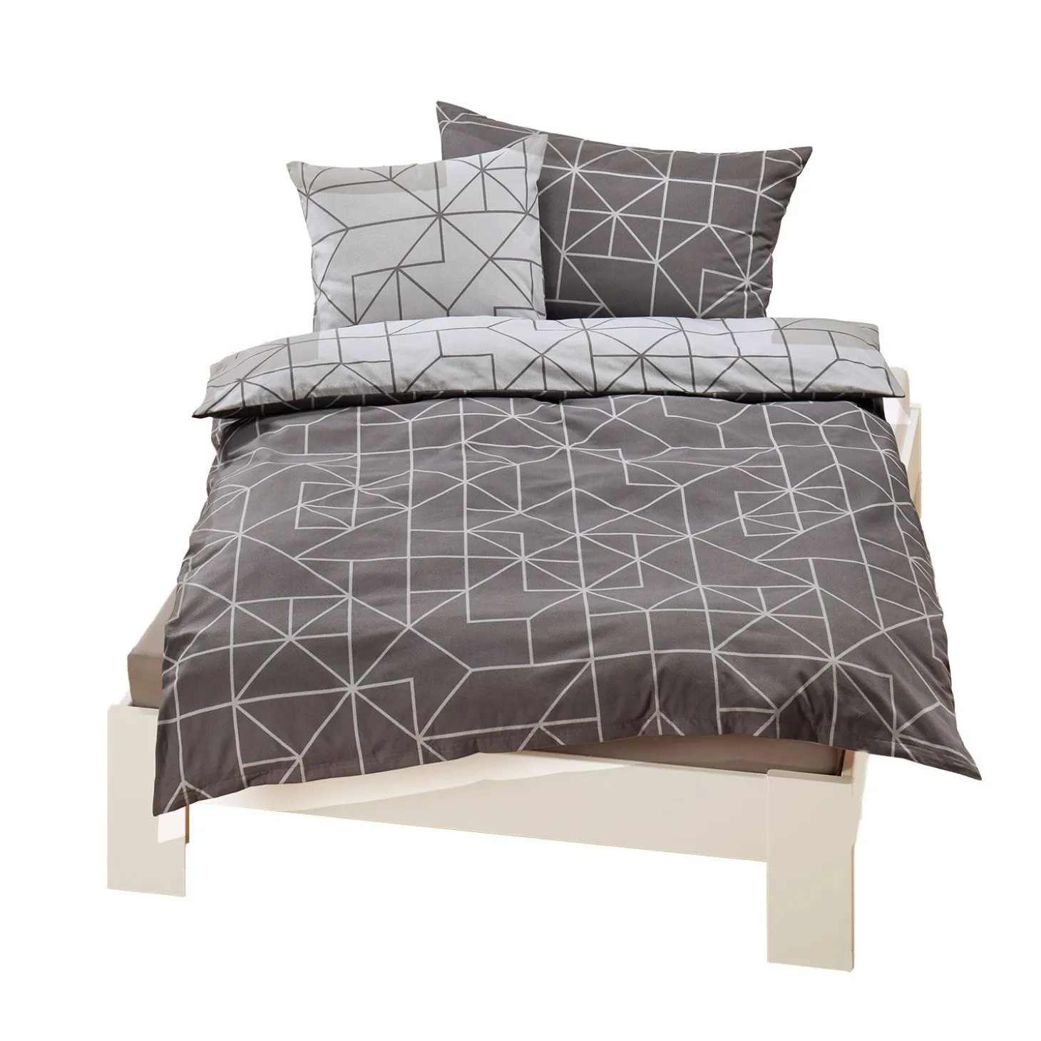 Flanell-Bettwäsche mit geometrischem Dessin