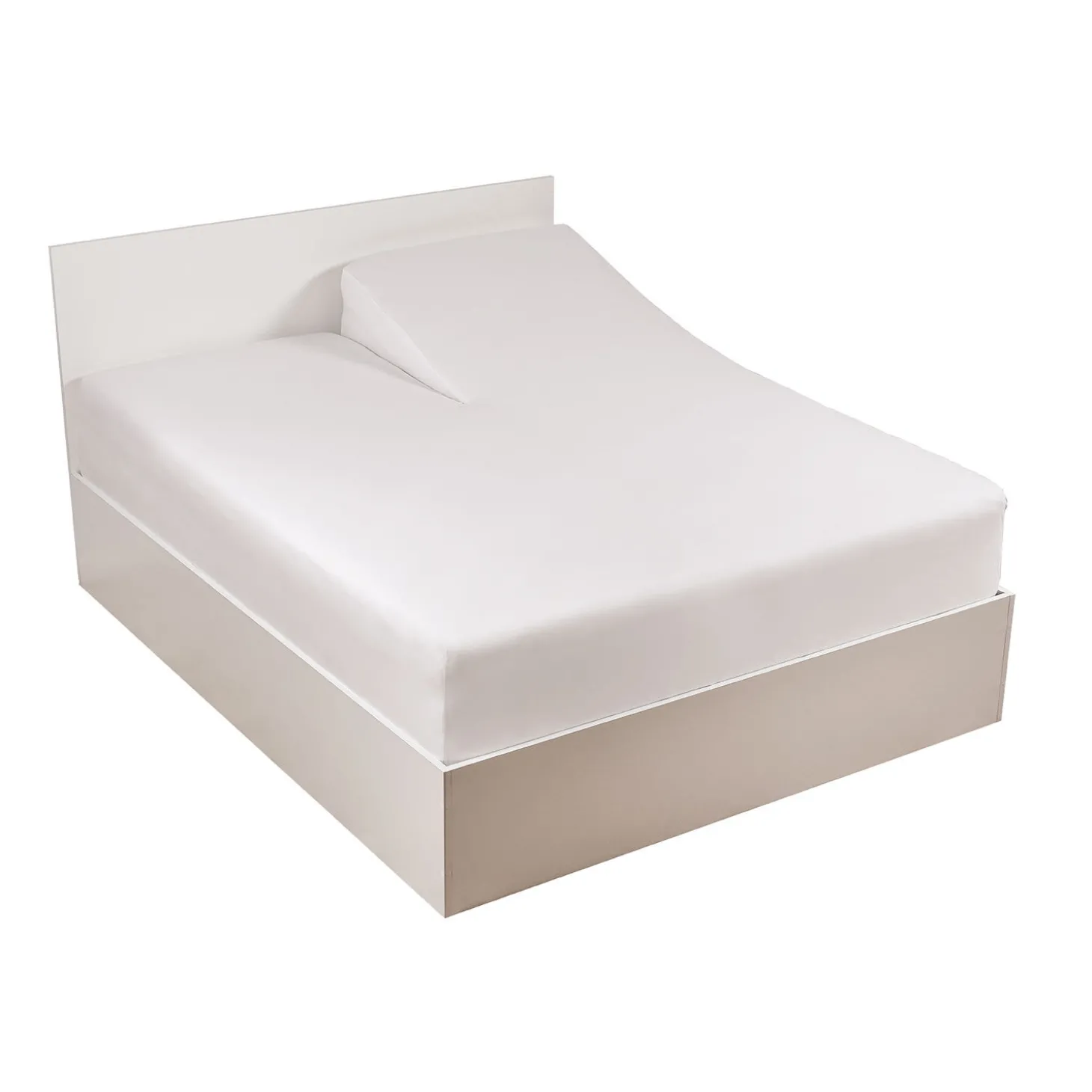Frottee-Fixmolton für Boxspringmatratzen mit Einschnitt am Kopfteil