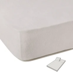 Frottee-Fixmolton für Boxspringmatratzen mit Einschnitt am Kopfteil