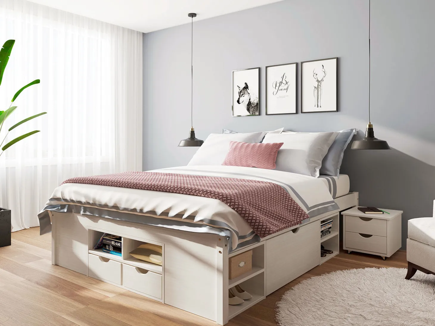 Funktionsbett TOM mit viel Stauraum