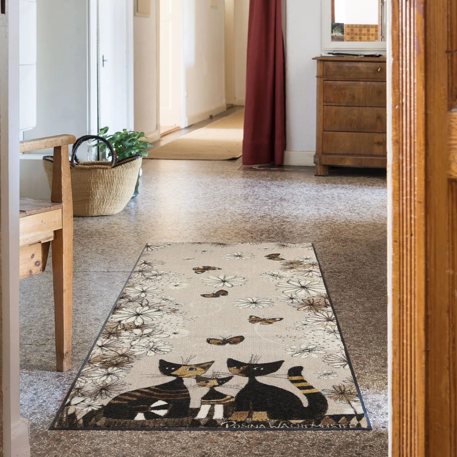 Fussmatte Gatti con Fiori