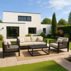 Gartenlounge Doni mit Loungetisch