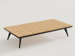 Gartenlounge Jason, mit Teakholz, Armteil links
