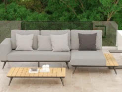 Gartenlounge Jason, mit Teakholz, Armteil rechts