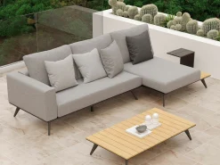 Gartenlounge Jason, mit Teakholz, Armteil rechts