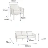 Gartenlounge Nice, 3-teilig