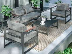 Gartenlounge Noa, 4-teilig, mit Aluminiumgestell