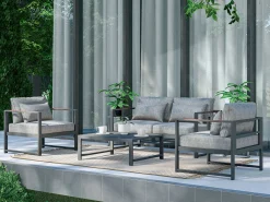 Gartenlounge Noa, 4-teilig, mit Aluminiumgestell
