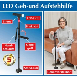 Geh- und Aufstehhilfe mit LED