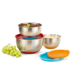 Genius Edelstahlschüssel-Set mit Deckel, 6-teilig