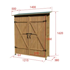 Geräteschrank aus Fichtenholz