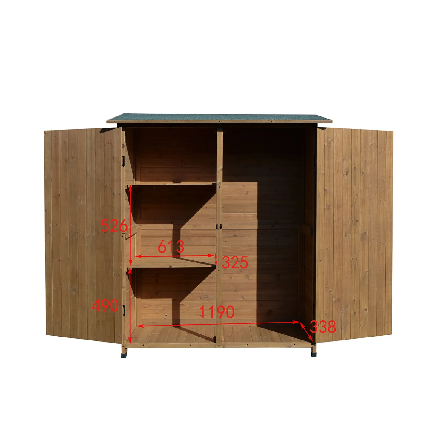 Geräteschrank aus Fichtenholz