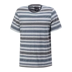 Gestreiftes blaues Baumwoll T-Shirt für Herren