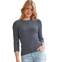 Gestreiftes Damen Shirt mit Struktur