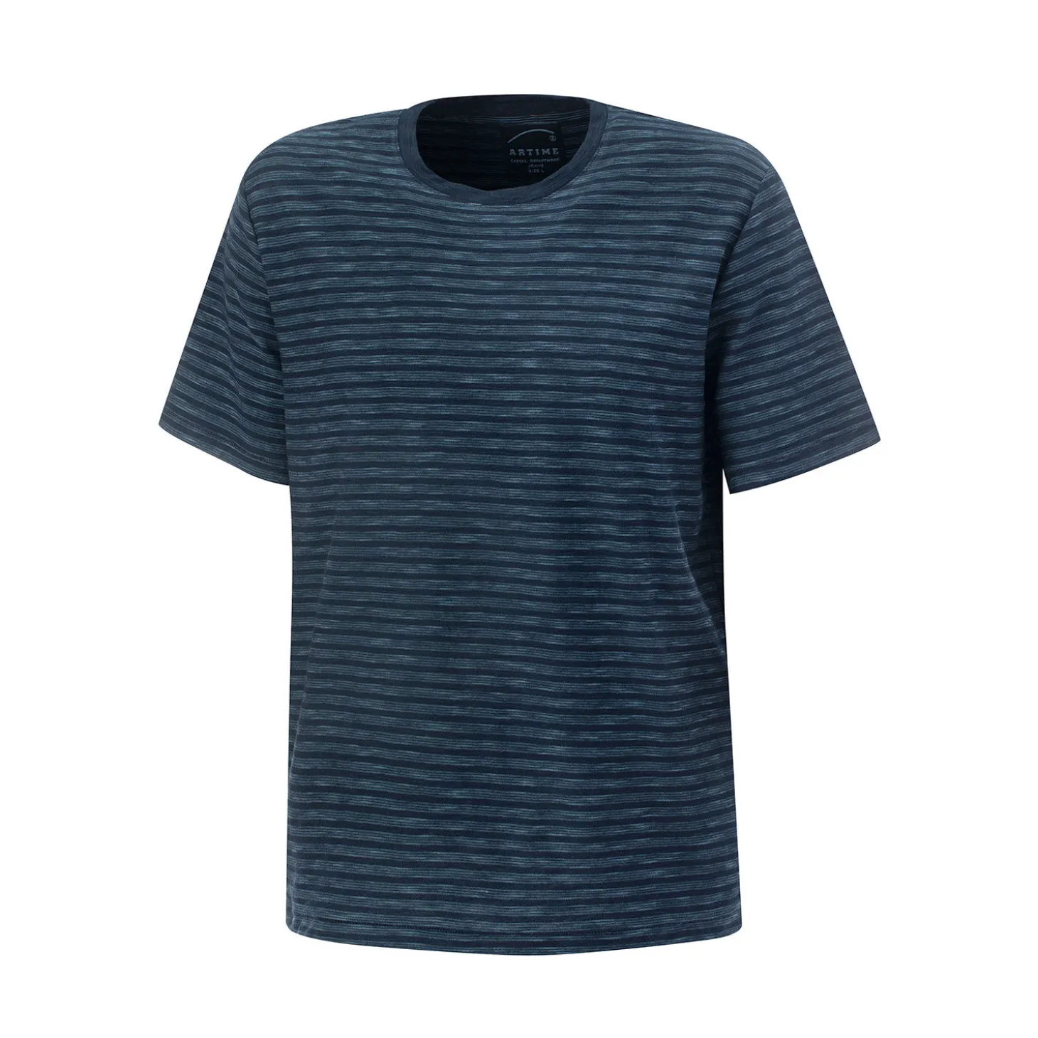 Gestreiftes Herren-T-Shirt in Navy aus Baumwolle