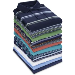 Gestreiftes kurzarm Poloshirt