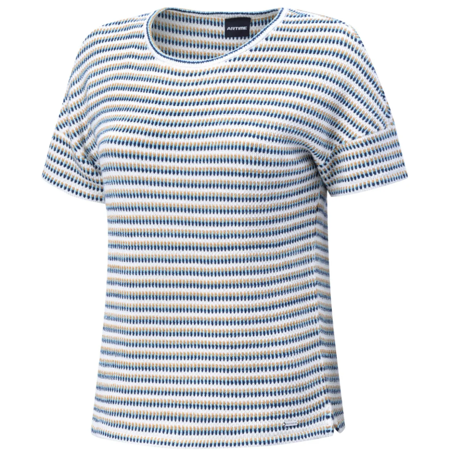 Gestreiftes Strick T-Shirt