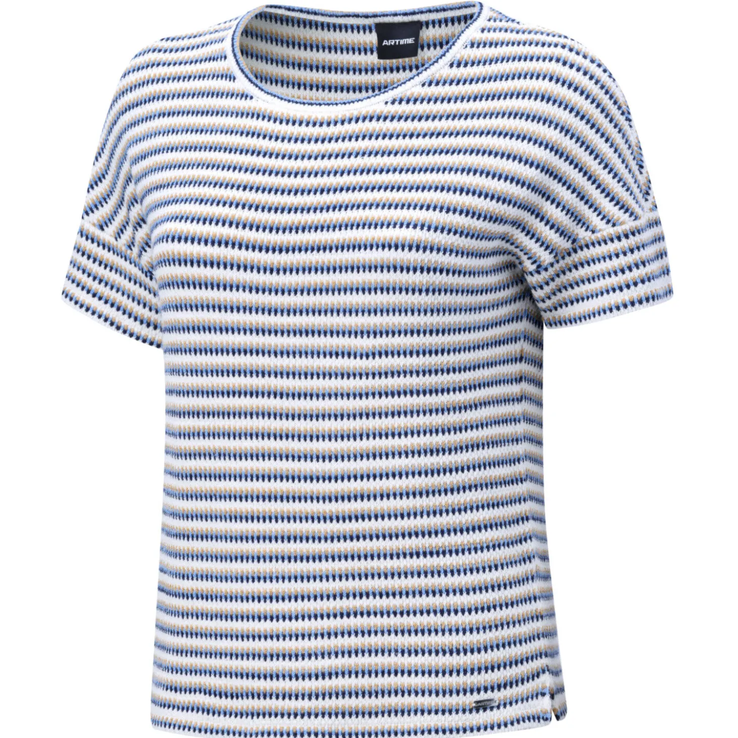 Gestreiftes Strick T-Shirt