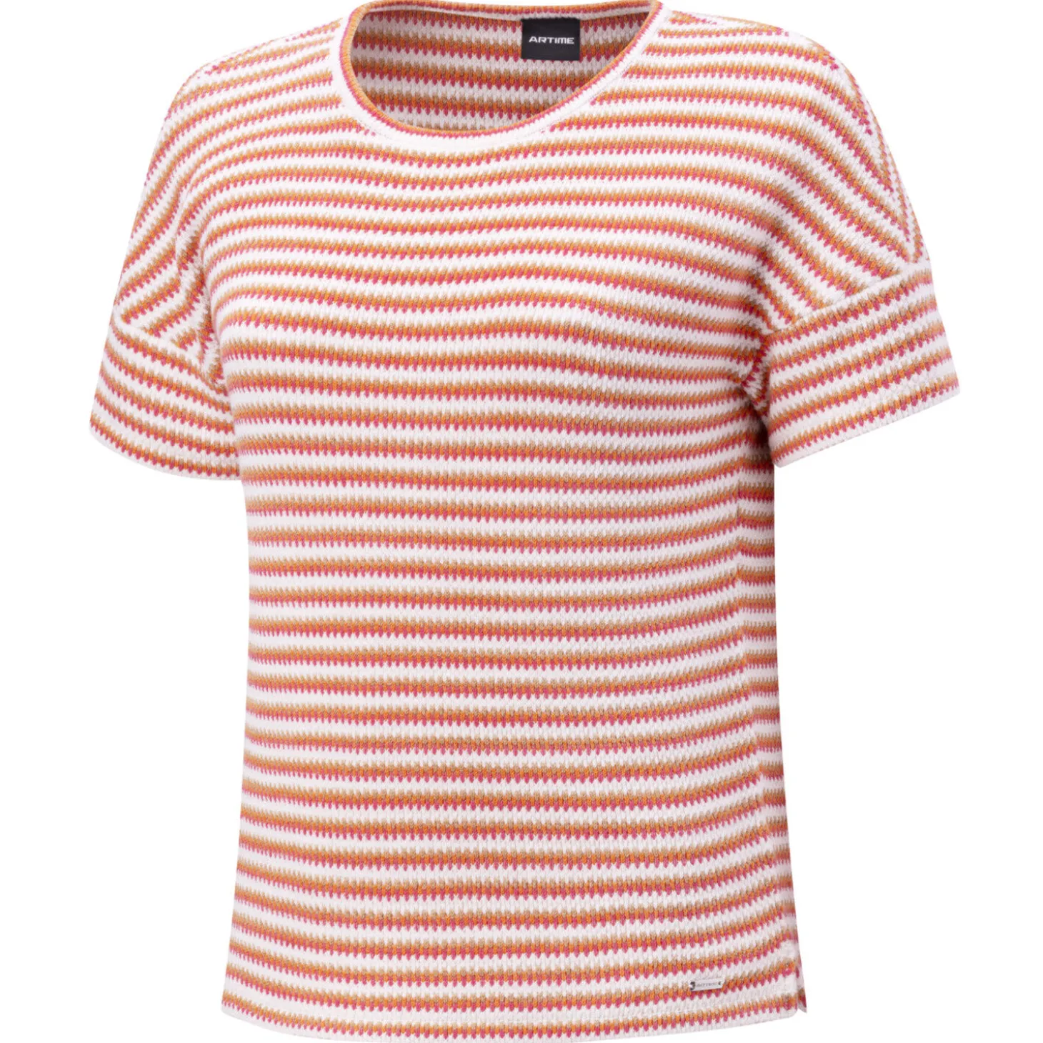 Gestreiftes Strick T-Shirt