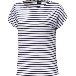 Gestreiftes T-shirt mit angeschnittenen Ärmeln