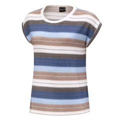 Gestreiftes T-Shirt mit Rundhalsausschnitt für Damen