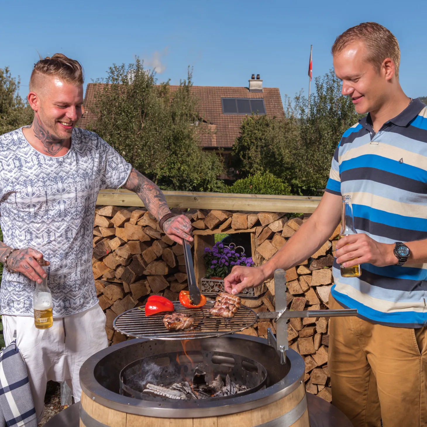 Grill- und Feuerstelle Barrique
