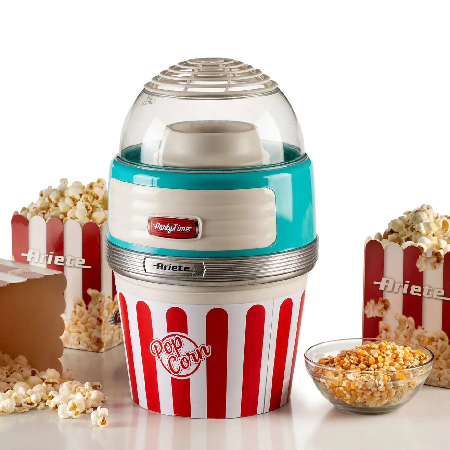 Grosse Ariete Popcorn-Maschine im Retrodesign
