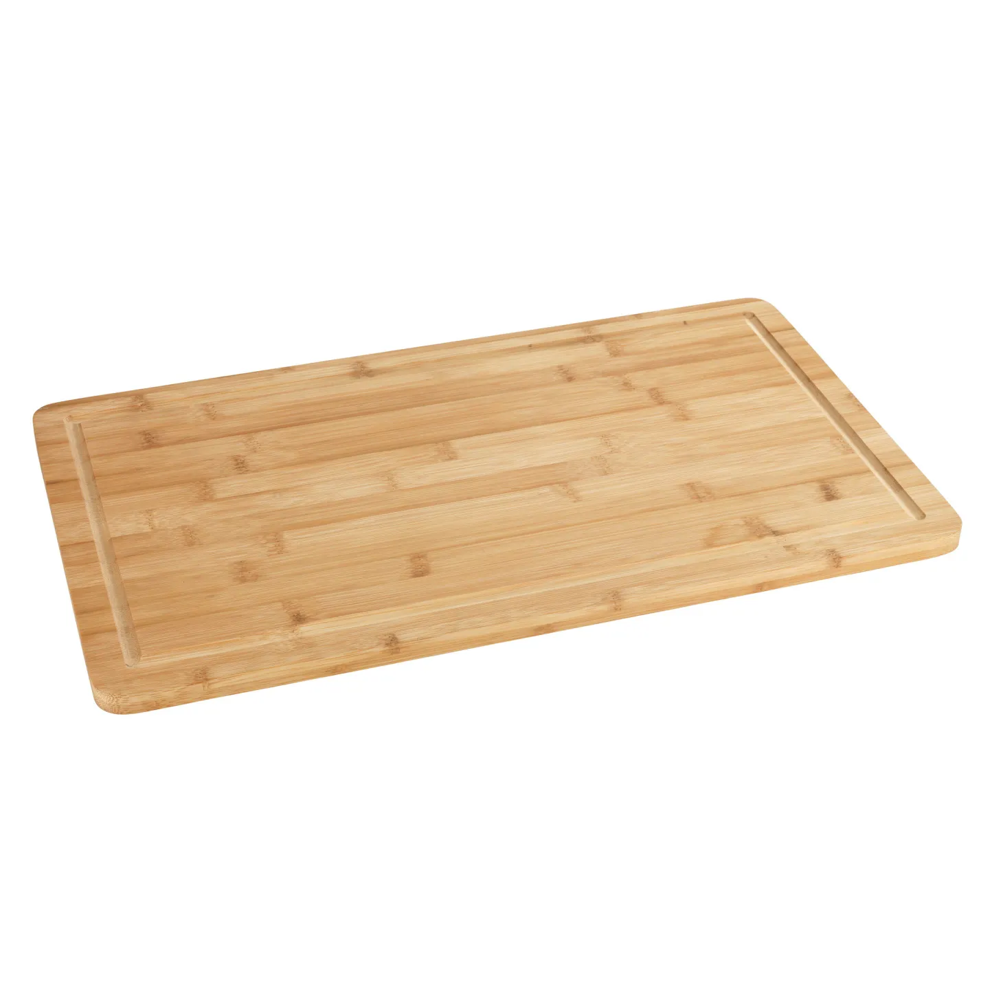 Herdabdeckplatte mit Saftrille Bambus