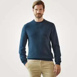 Herren Jacquard Pullover mit Struktur