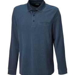 Herren Langarm-Poloshirt aus Baumwolle